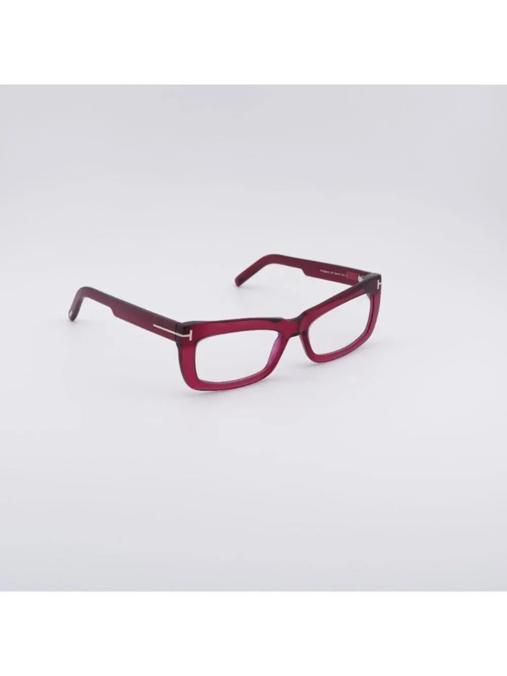 Tom Ford FT5966-B 075 Eyeglasses Fuchsia 55mm Rectangle Frame, Blue Light Block